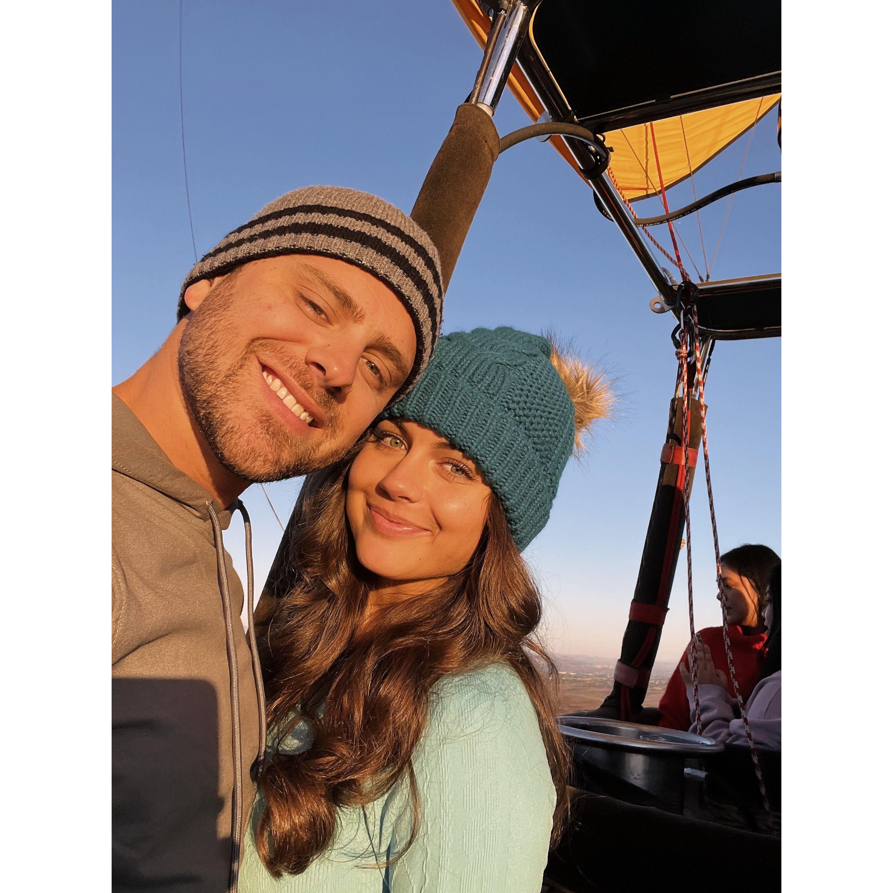 Took Garrett on a hot air balloon experience for his birthday