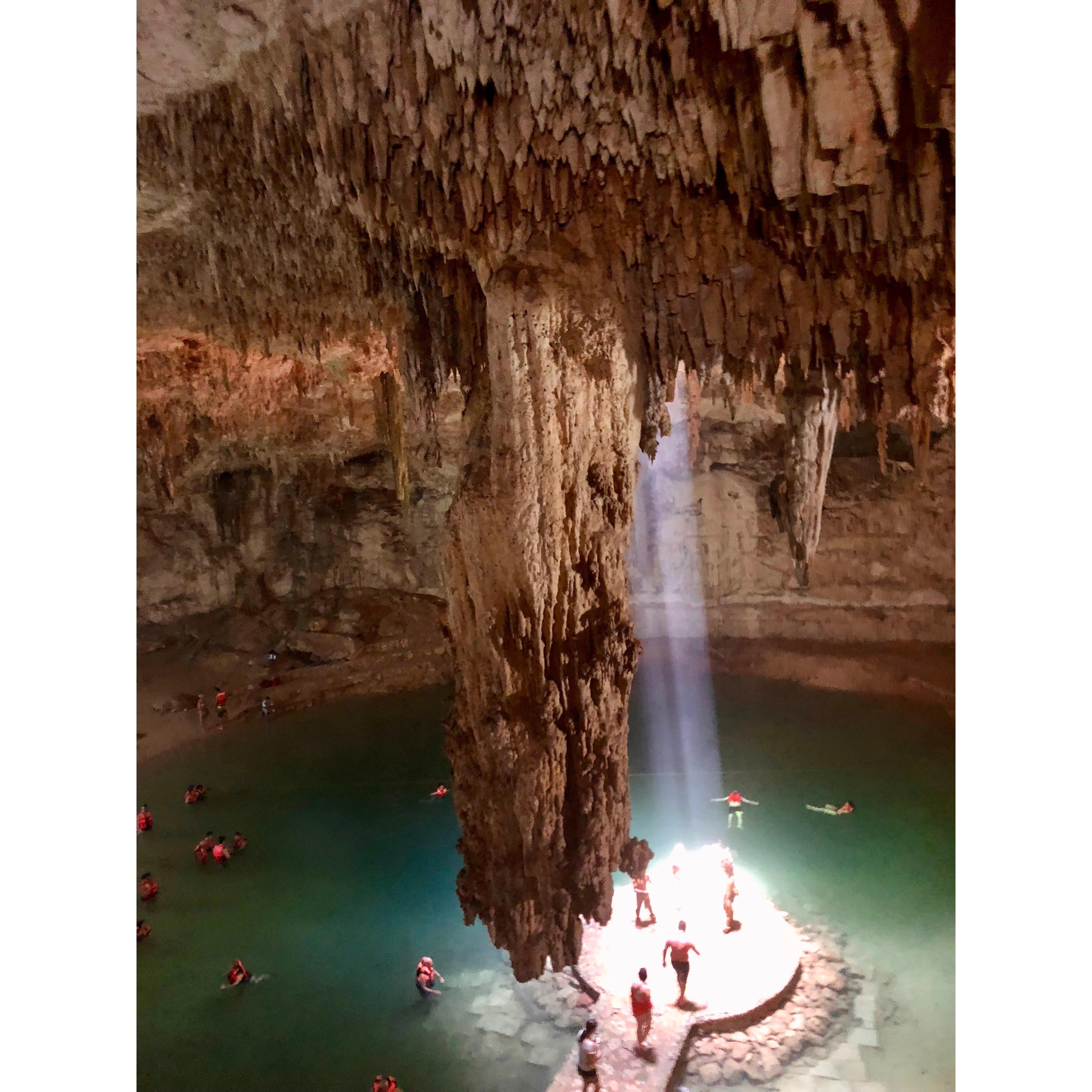 The view from above. It was surreal..... 80 feet underground with light from above