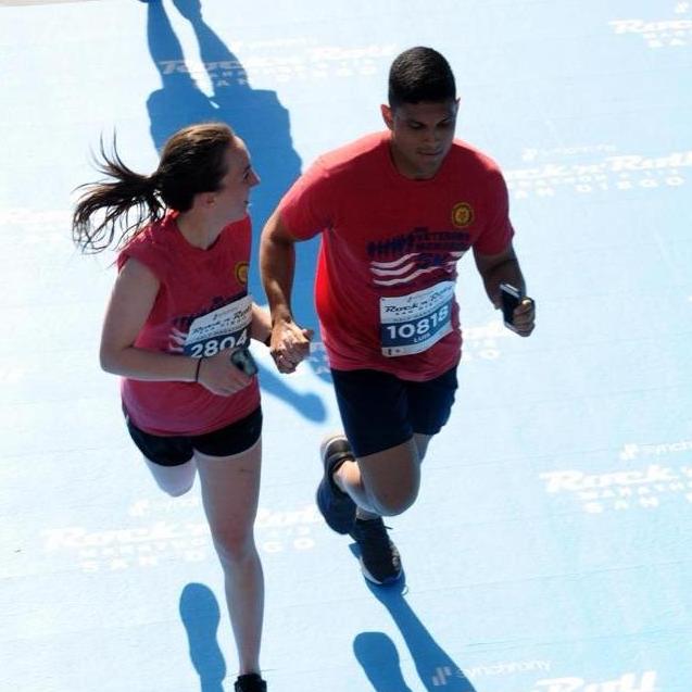 Finishing our first half marathon