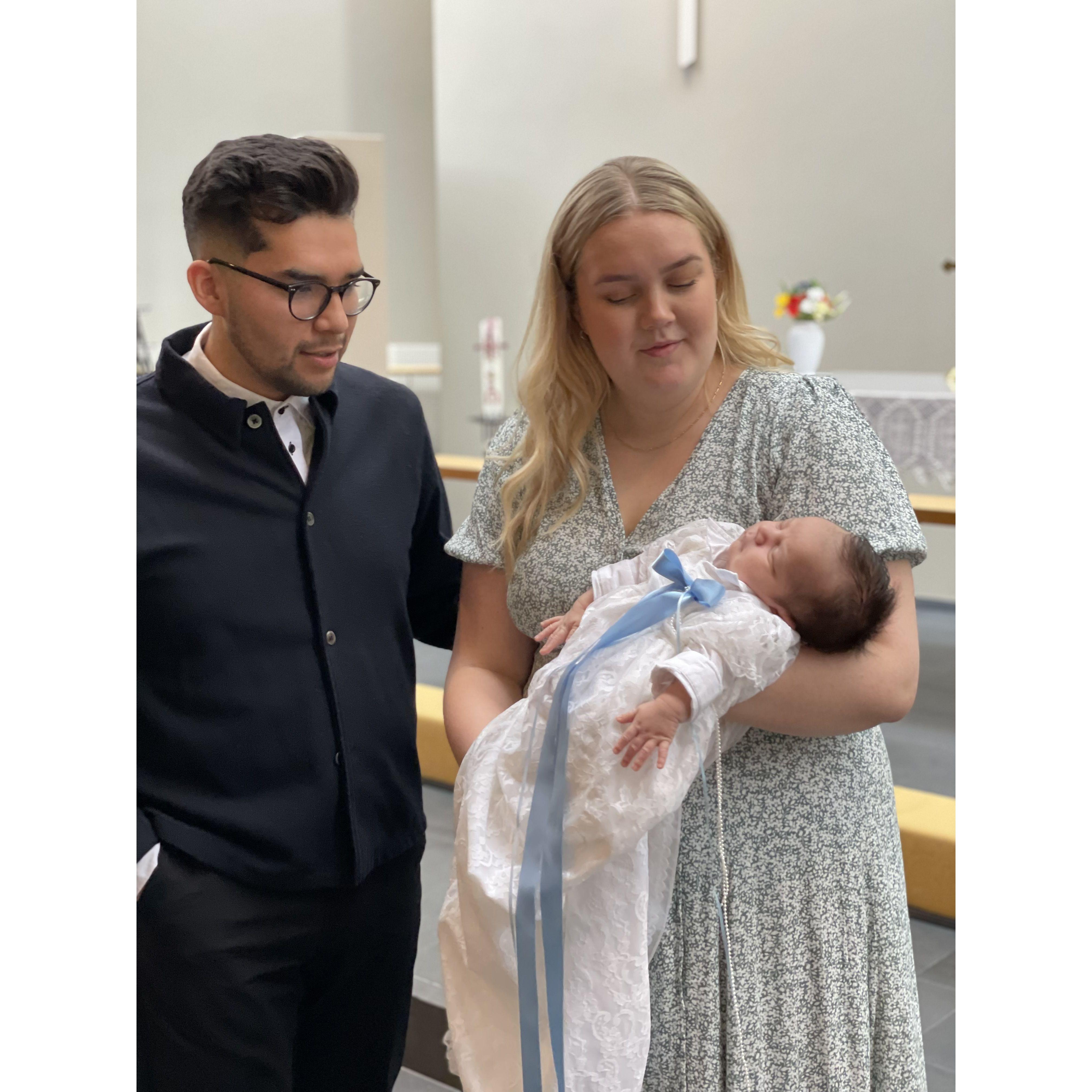 Leon’s baptism.