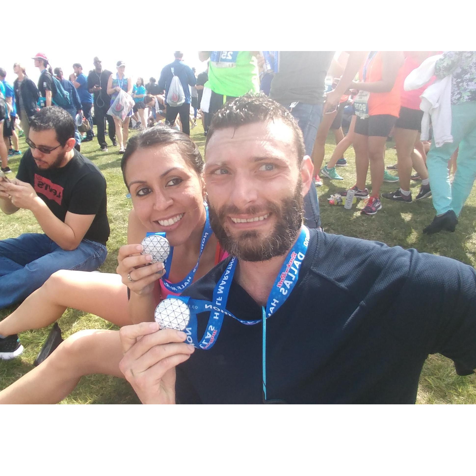 Our very first 1/2 Marathon Run together.