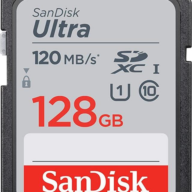 SanDisk 128GB Ultra SDXC UHS-I Memory Card - 120MB/s, C10, U1, Full HD, SD Card - SDSDUN4-128G-GN6IN