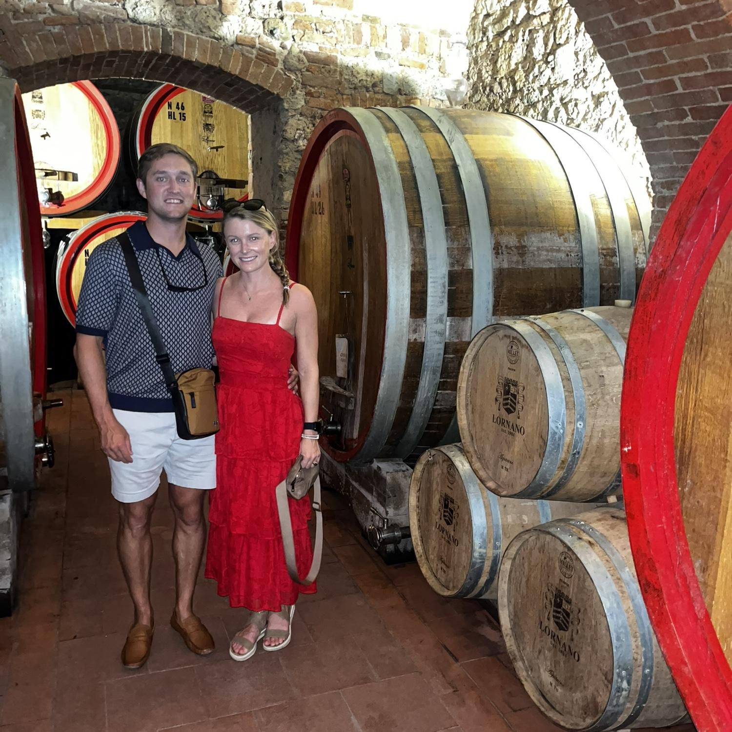 Our wine tour in Tuscany. I booked it a few months before and it ended up being a private tour with a tasting at the end!
