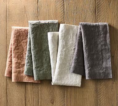 Mason Oversized Linen Napkins Set of 4 - Ivory