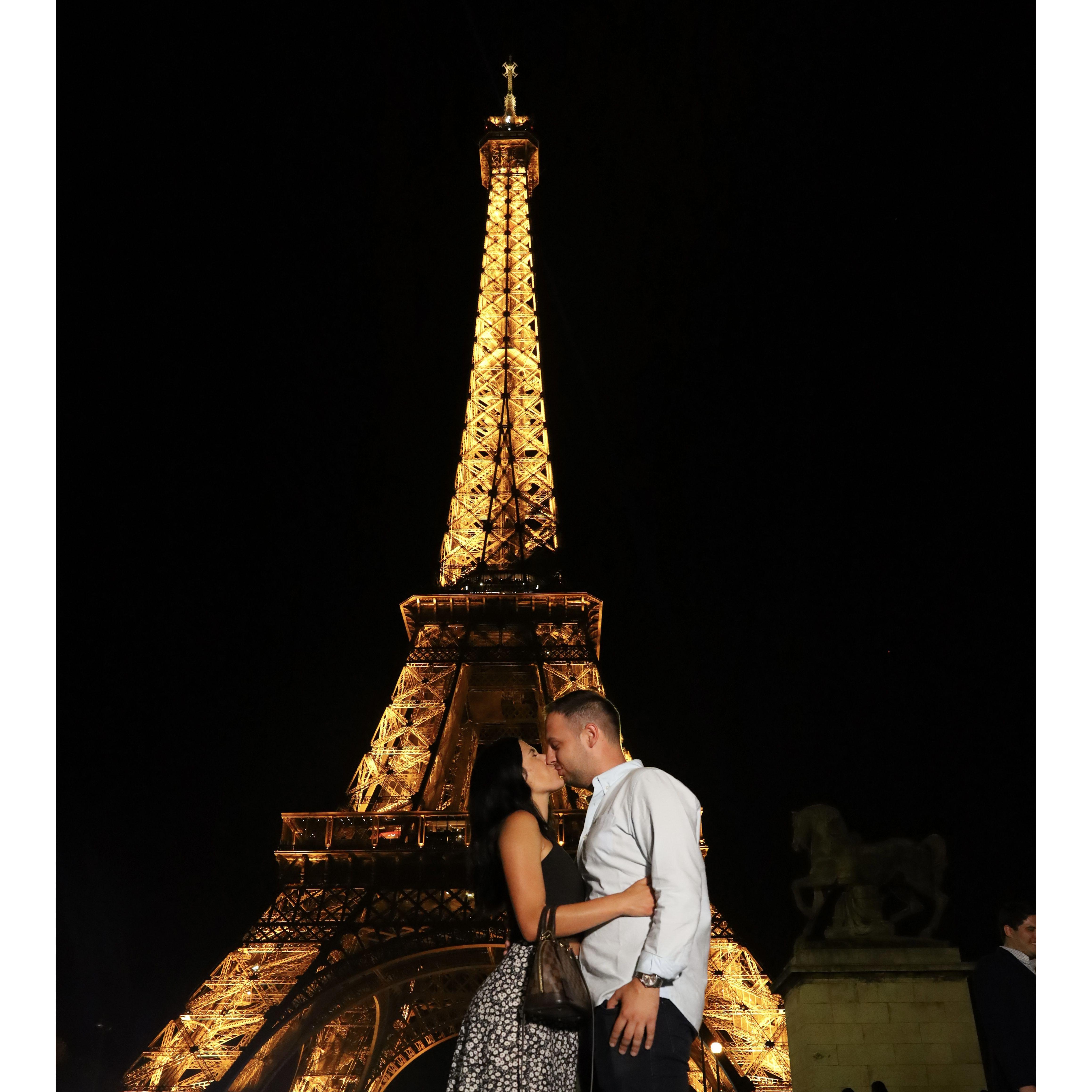 Paris during our engagement trip