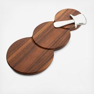 Snowman Cheese Board with Top Hat Spreader