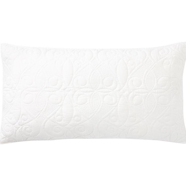 Washed Cotton Sham, King, White