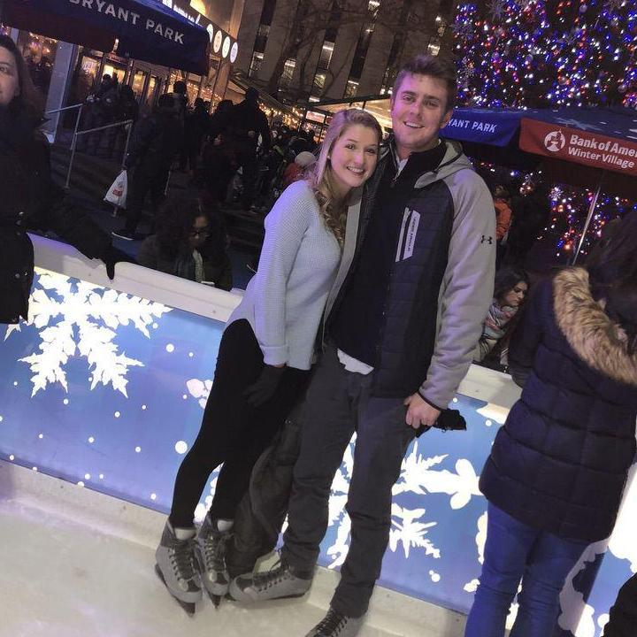 Our first real date and picture together - ice skating in New York City!