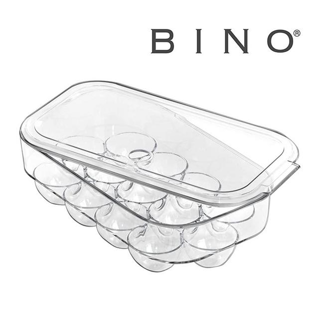 BINO Plastic Egg Holder with Lid for Kitchen - 13 Egg Holder For Refrigerator