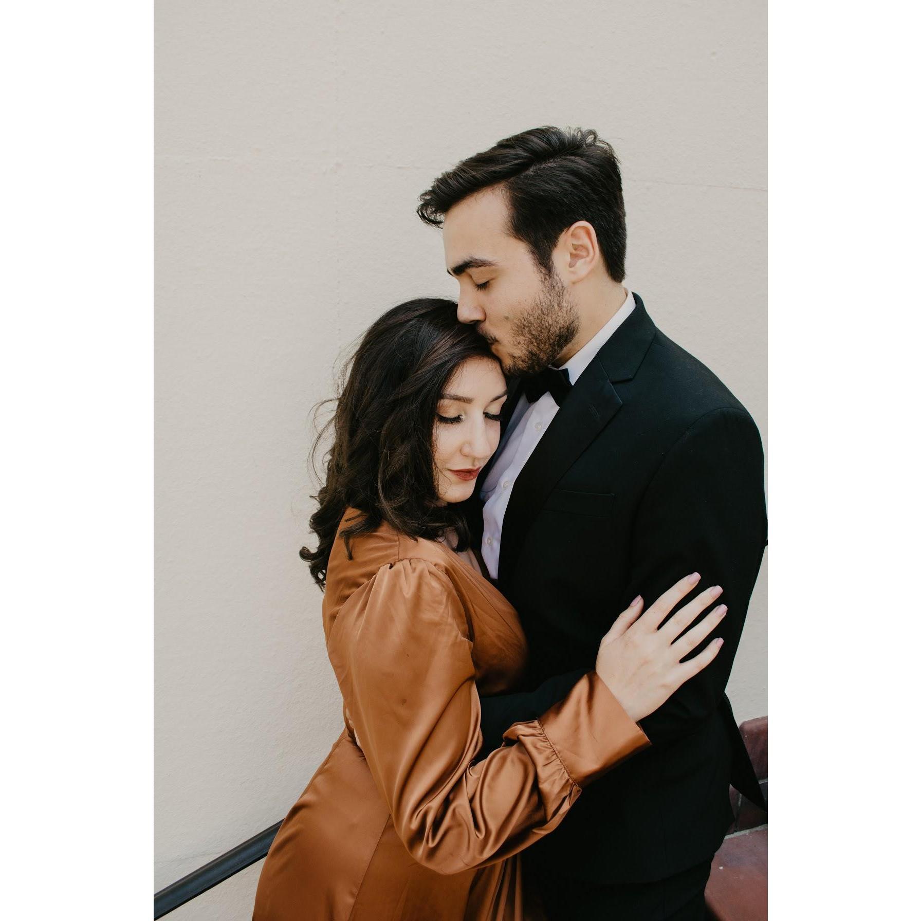 engagement photoshoot, los angeles union station