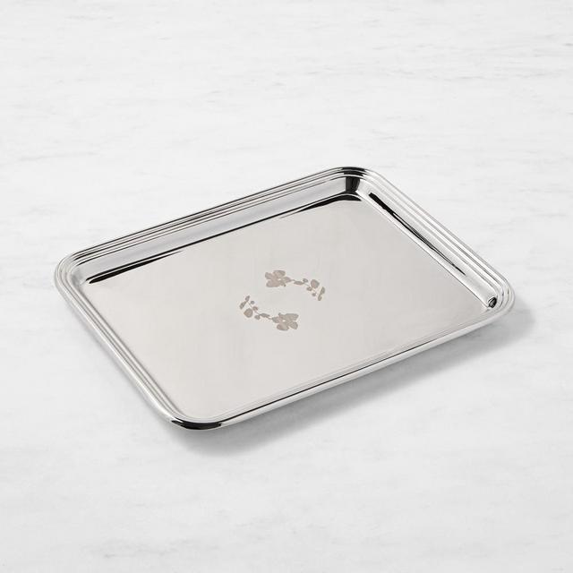 Williams Sonoma Home x Josh Young Collette Tray, Polished Nickel, Small