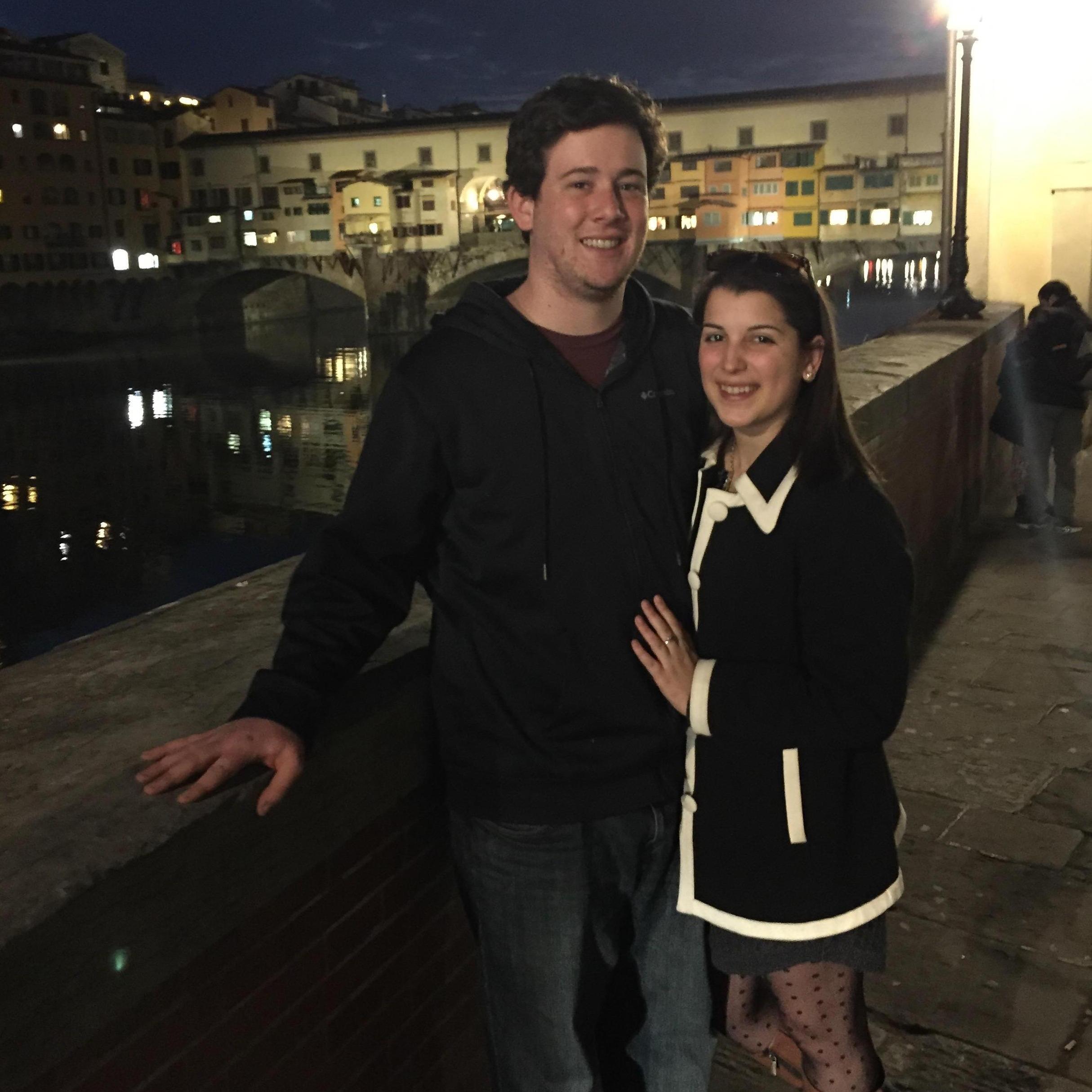 Nighttime stroll by the Ponte Vecchio in Florence, Italy 2015