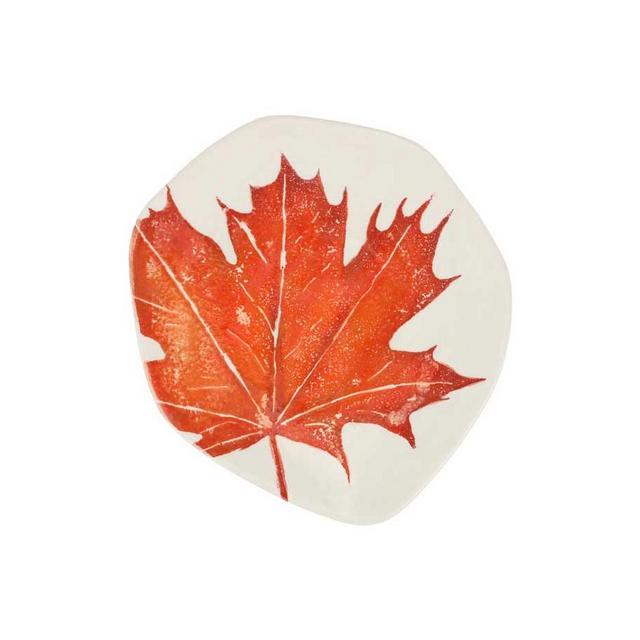 VIETRI Autunno Maple Leaf Salad Plate