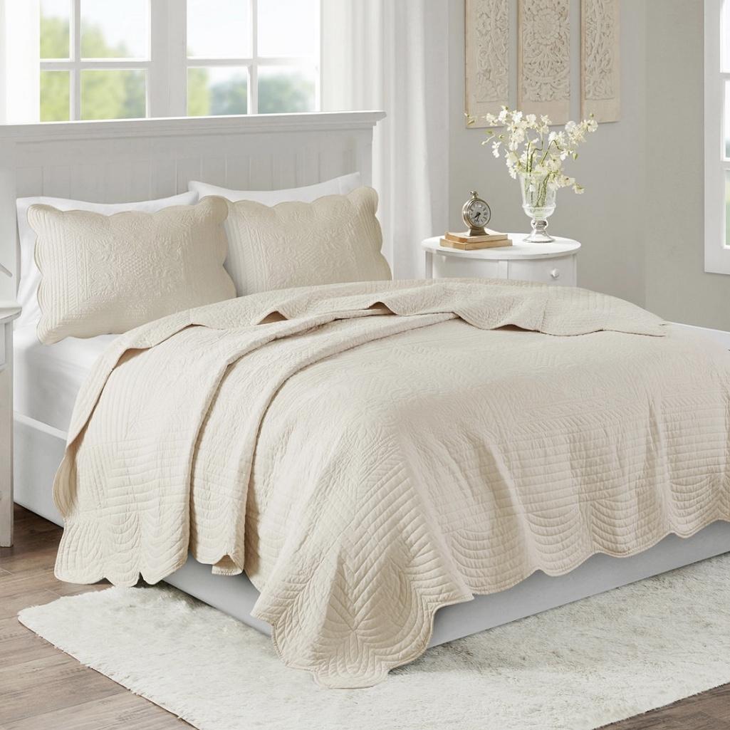 Ivory King Quilt, Madison Park Tuscany 3-Pc. Quilt Set