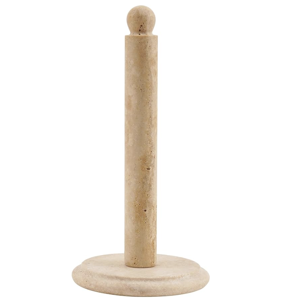 Paper Towel Holder 12.5" Inches Travertine Handmade Toilet Paper Holder Stand - Paper Towels Holder, Kitchen Towel Holder Stand, Bathroom Paper Towel Holder Stand