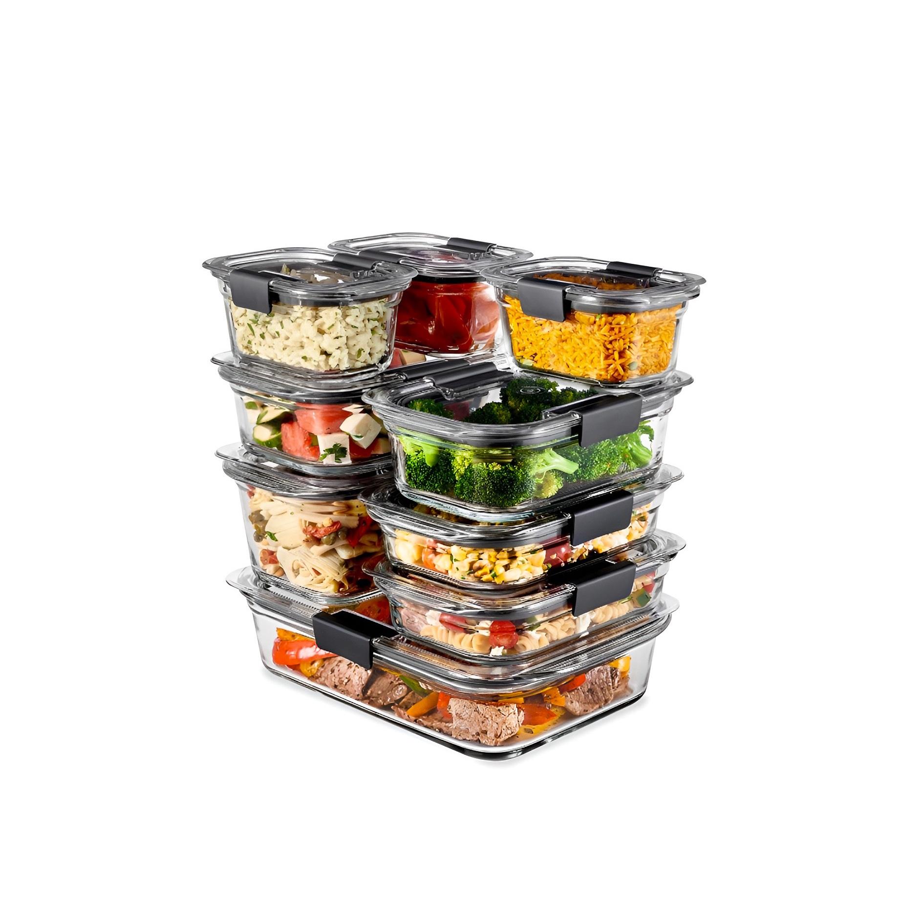 Rubbermaid ® Brilliance 18-Piece Clear Glass Food Storage Containers
