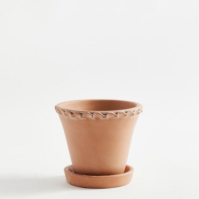 Provence Planter, Scalloped, Terra Cotta, Small