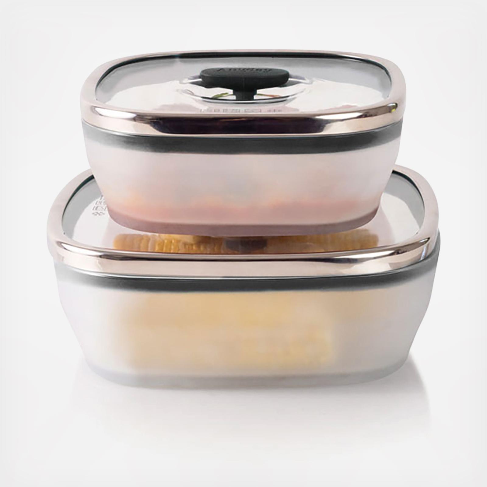 Anyday, 4-Piece Square Frosted Glass Cookware & Storage Set | Zola