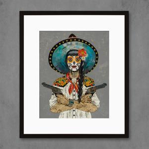 Vaquera Sudoeste (Blanco) Art Print