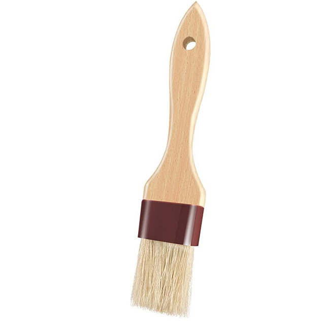 Pastry Brushes for Baking Basting Brush with Boar Bristles and Beech Hardwood Handles Culinary Oil Brush for Barbecue Butter Grill BBQ Sauce Baster Marinade Kitchen Food Cooking Brushes (1.5 inch)