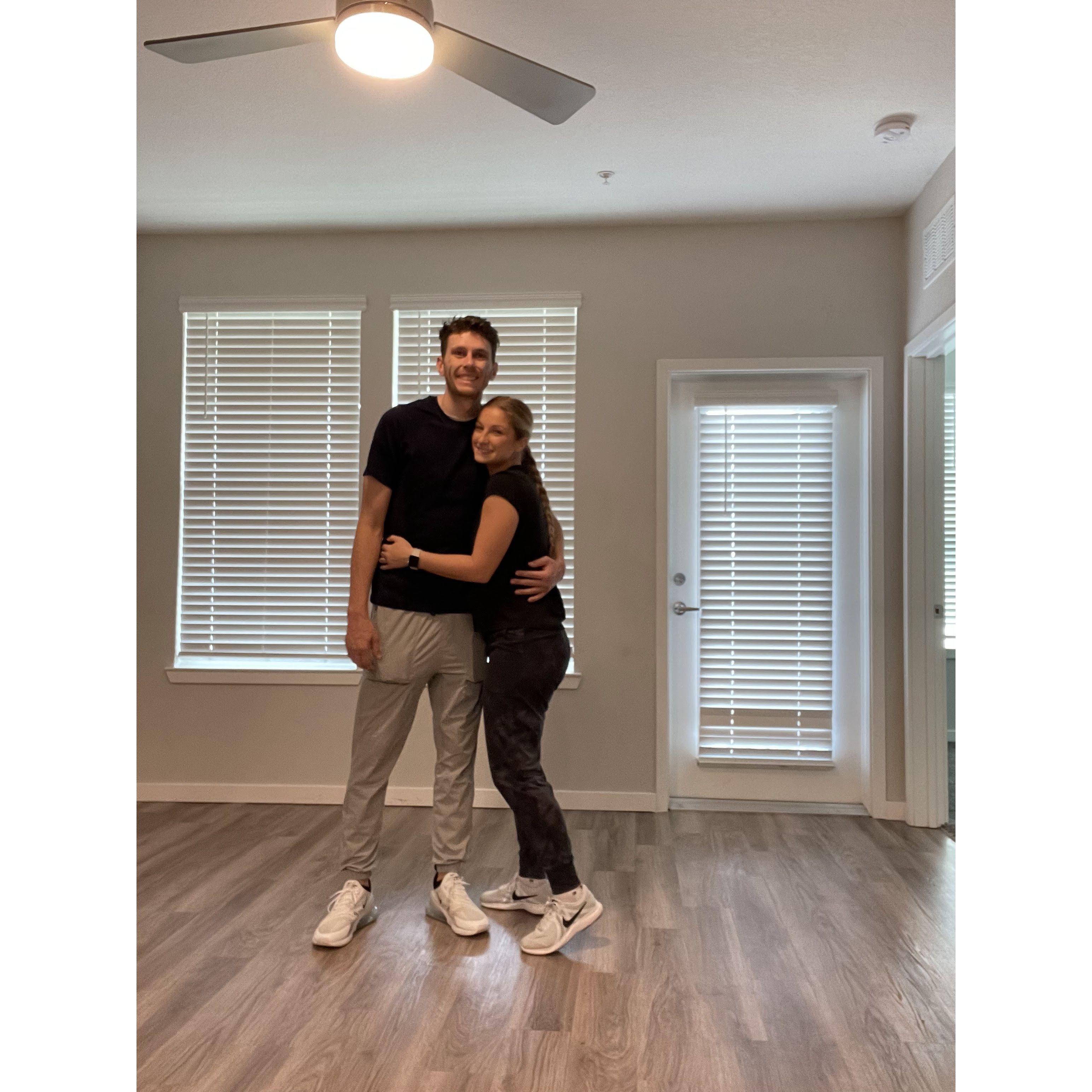Moving out of our first apartment.