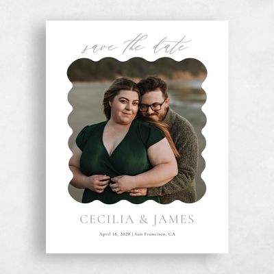 Sage, Green Wedding Save the Date - Biltmore Photo