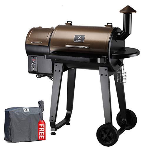 Z Grills ZPG-450A 2019 Upgrade Model Wood Pellet Grill & Smoker, 6 in 1 BBQ Grill Auto Temperature Control, 450 sq Inch Deal, Bronze & Black Cover Included