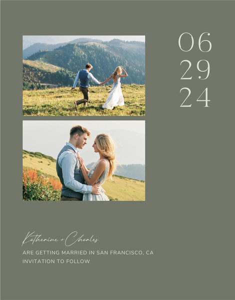 Brockway Multiphoto | Olive Sage | Zola Save The Dates