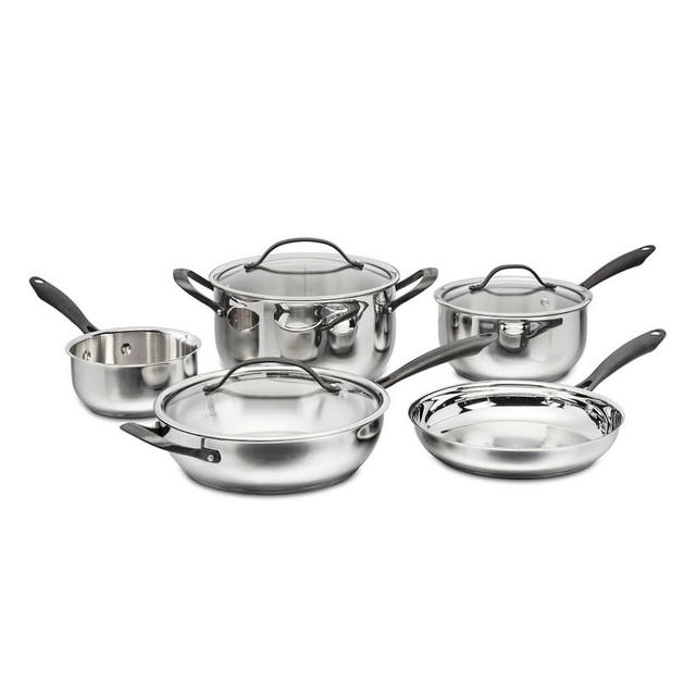 Cuisinart RADIANT PRO 8-Piece Stainless with Brushed Titanium Finish Cookware Set