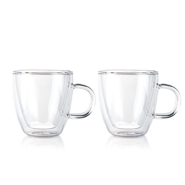 Bodum Bistro 5oz Double Walled Drinking Glasses, Set of 2