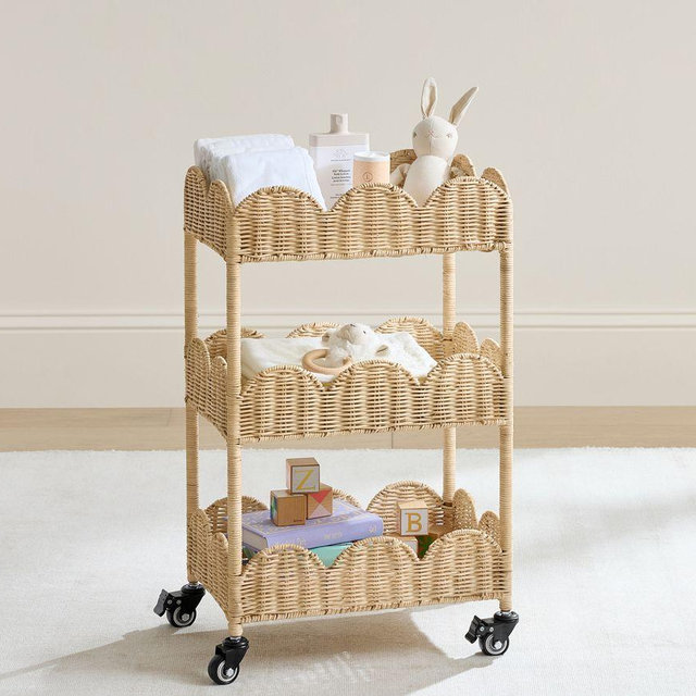 Palmer Scallop Tiered Storage Cart