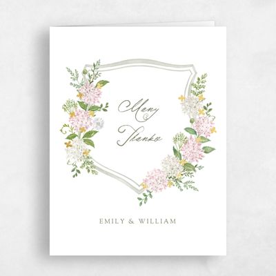 Soft Pink Wedding Thank You - Speranza Portrait Foil