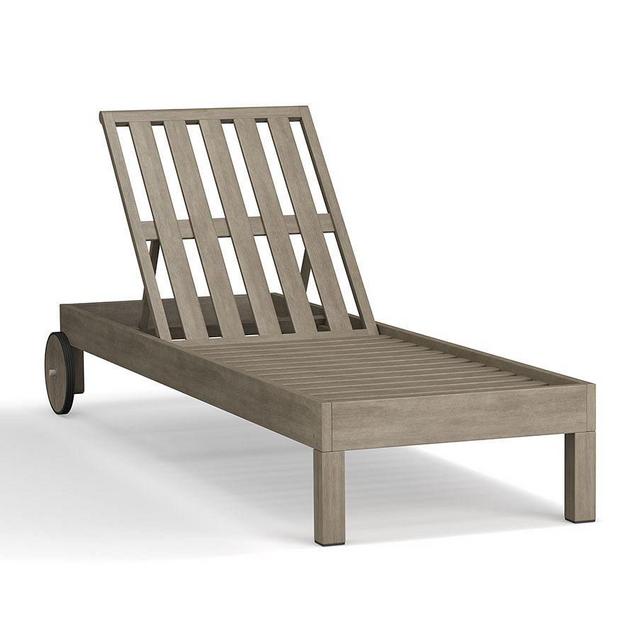 Chatham Single Chaise Frame w/ Wheels, Gray