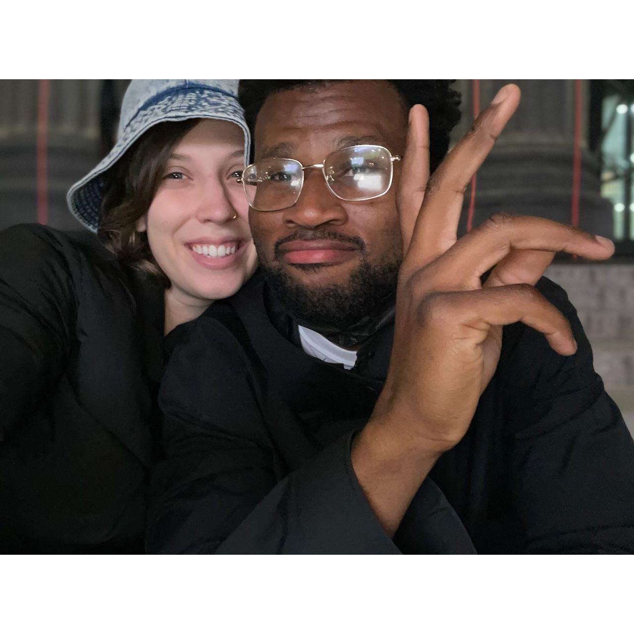 one of the very first pictures. danica was feeling really cute in her hat that jim bought her.