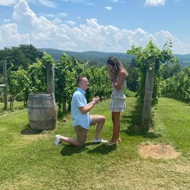 A winery day with friends and family quickly turned into an engagement party! Chris finally popped the question!