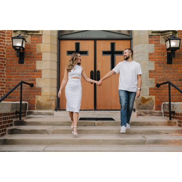 Found these crosses on a church across the street during or engagement shoot and we thought they were so beautiful