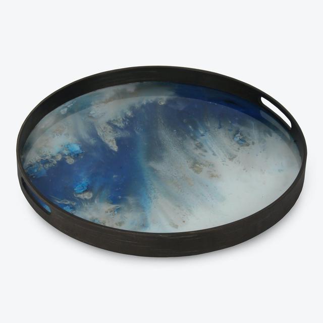 Blue Mist Glass Tray