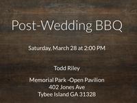 Post-Wedding BBQ