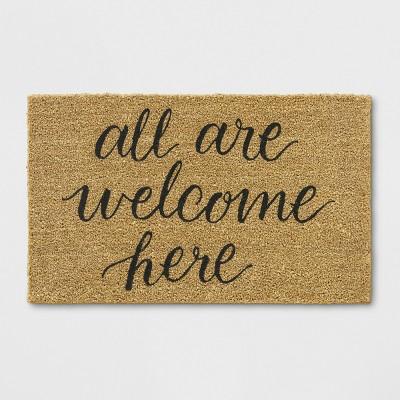 1'6"X2'6" All Are Welcome Here Tufted Doormat Beige - Threshold™