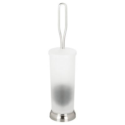 Bathroom Toilet Bowl Brush with Holder Satin Nickel/Frost - InterDesign®