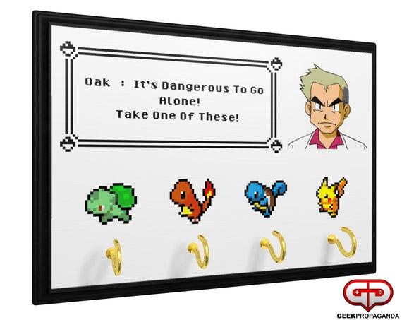 4 hooks Pokemon themed key holder It's dangerous to go alone take one of these
