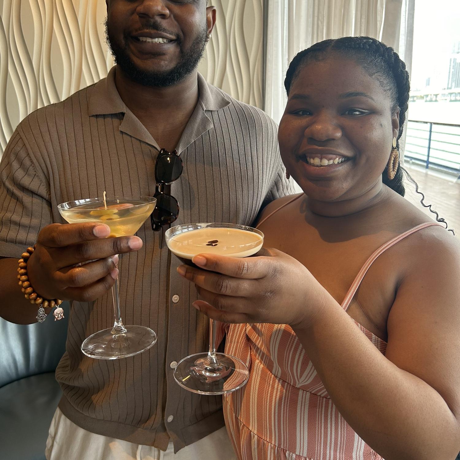 Cheers! To his first cruise! 
February 2024