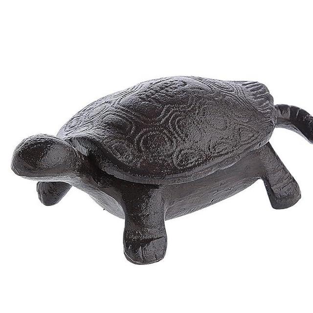 Creative Co-Op DA0940 Secret Garden Decorative Cast Iron Tortoise Box