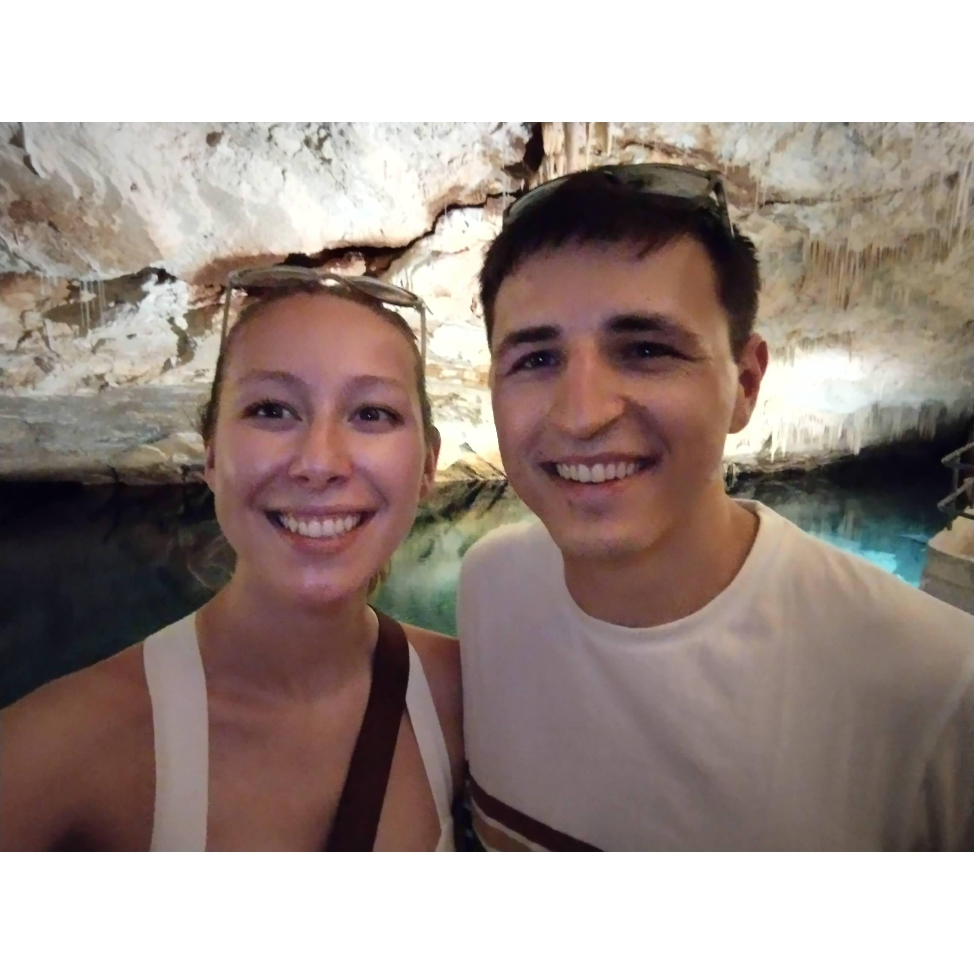 Cave exploring in Bermuda