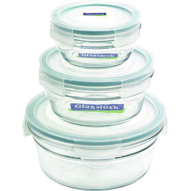 Glasslock 11343 6-Piece Round Oven Safe Container Set