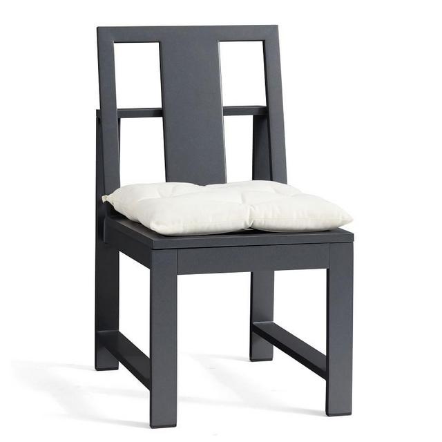 Indio Metal Dining Side Chair, Weathered Slate