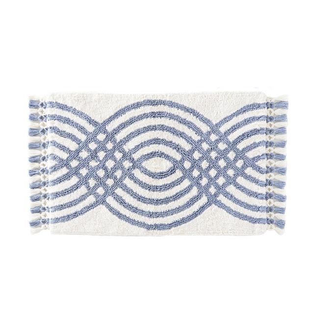 Fringed Waves Rug Blue - SKL Home