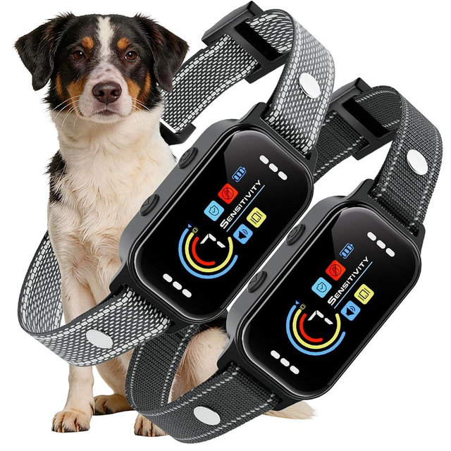 Koguzl Dog Bark Collar 2 Pack, Auto Anti Barking Collar for Large Medium Small Dogs 11-120lbs, 7 Sensitivity Levels, 5 Safe Training Modes, Humane Bark Training Collar