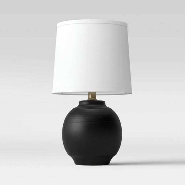 Antique Textural Ceramic Accent Lamp Black - Threshold™