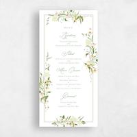 White Wedding Menu - Erica